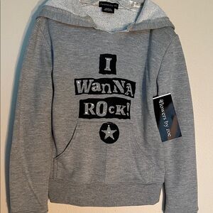 Vintage Flowers by Zoe Gray 'I Wanna Rock!' Hoodie